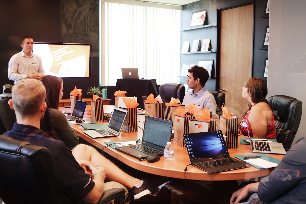 Synth Forge team standup in Toronto studio